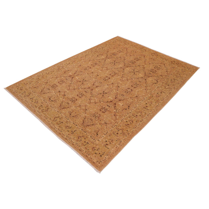 Tapis unique brun clair de 8 pi 8 po x 11 pi 8 po par Arshs Fine Rugs