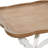 Millett Wooden Side End White Accent Table with Brown Wood Top