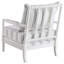 White And Navy Upholstered Stripe Accent Chair