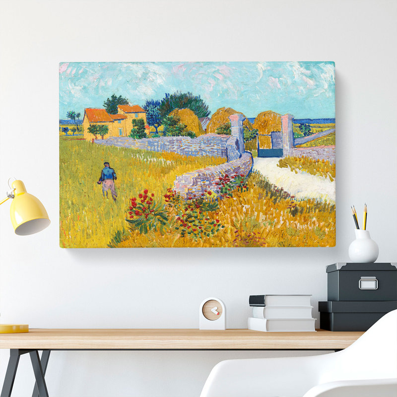 Farmhouse In Provence by Vincent Van Gogh - Wrapped Canvas Painting, 40cm H x 60cm W x 3cm D