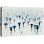 "Blue Umbrella Rain Scene Art", photos de salon, impression sur toile encadrée-126545471-126545474