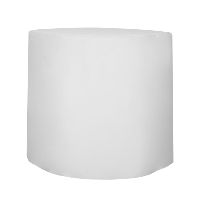 Javin Solid Color Round Tablecloth, White, 3