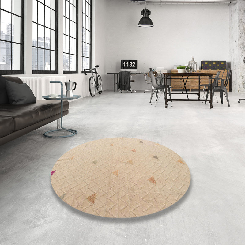 Abstract Indoor Rug, Round 7'