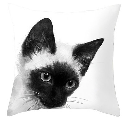  Housse de coussin en coton mélangé