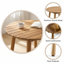 Table d'appoint d'extérieur ronde moderne en bois d'acacia