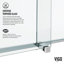 Porte de douche coulissante sans cadre avec verre transparent 3/8 po l 56-60 po x H 76 po Houston-77317526