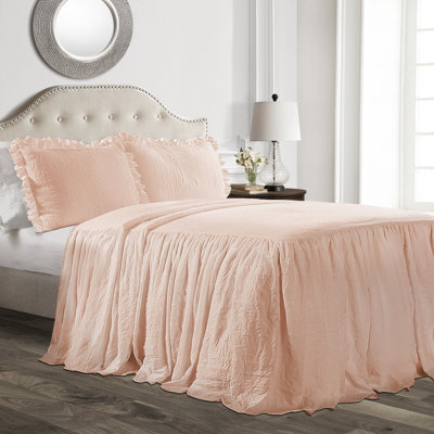 Reyna Microfiber Ruffle Skirt Bedspread Set