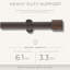 Verona 1” Single Curtain Rod with Cylinder End Cap Finial Design, Antique Bronze -32"W x 78"L-684152361-684152366