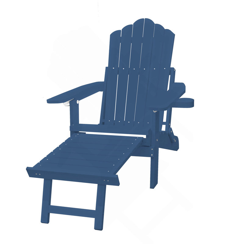 Chaise Adirondack, chaise de patio Adirondack résistante aux intempéries avec porte-gobelet