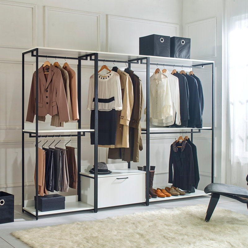Freestanding Walk in Closet System with Metal Frame