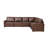 132" W Hudson Recliner Leather-Matched Sectional-1613594149