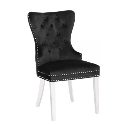 Stainless Steel Legs Chair With Blue Velvet Fabric, Front And Stitched Back, For Living Room