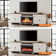 36" 3-Sided Glass Electric Fireplace, Wall Mounted and Recessed with Thermostat, 12-Color Flame, Adjustable Brightness, Remote Control with Timer, 1400W