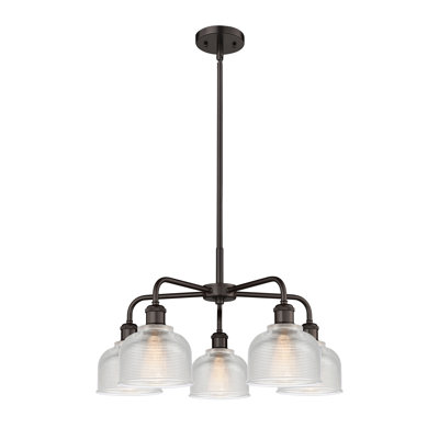 Narding 5 - Light Steel Dimmable Dome Chandelier