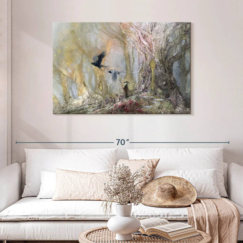 Kelan Raven God, 30" H x 45" W
