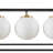 6-Light Frosted Glass Globe Linear Chandelier