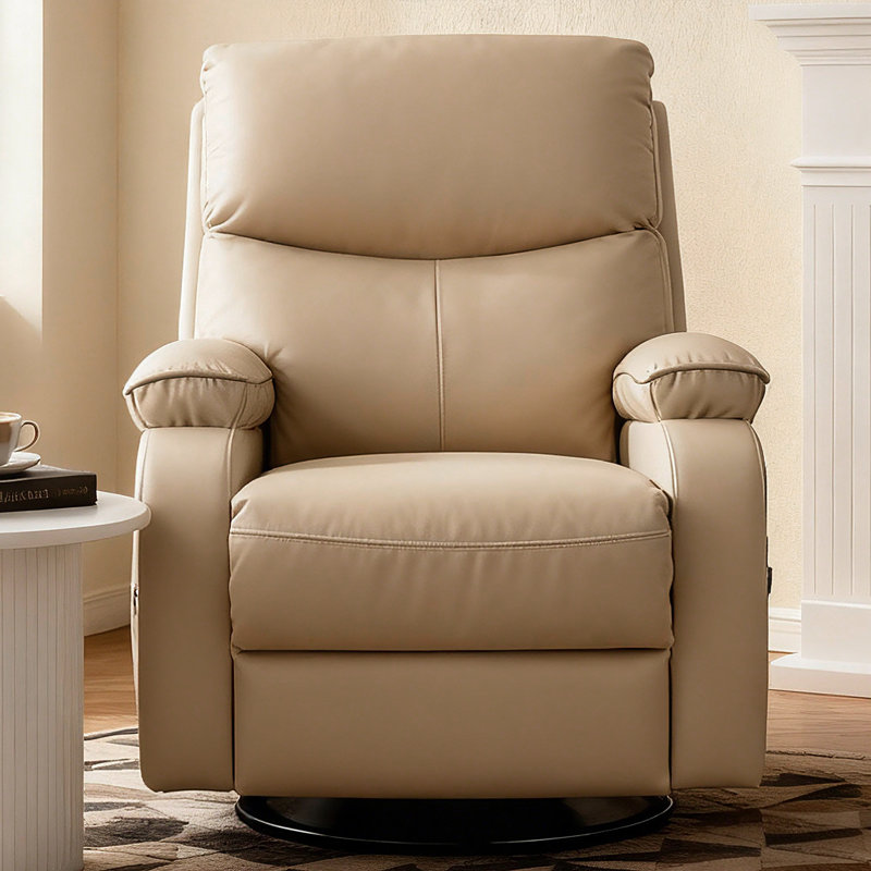 85.1cm Wide Standard Recliner with Massager, Blue