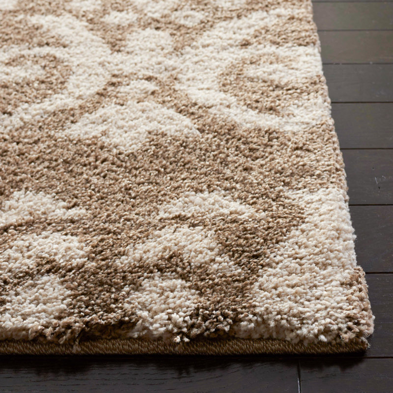 Ellyona Shag Performance Damask Rug, Runner 2'3" x 21'