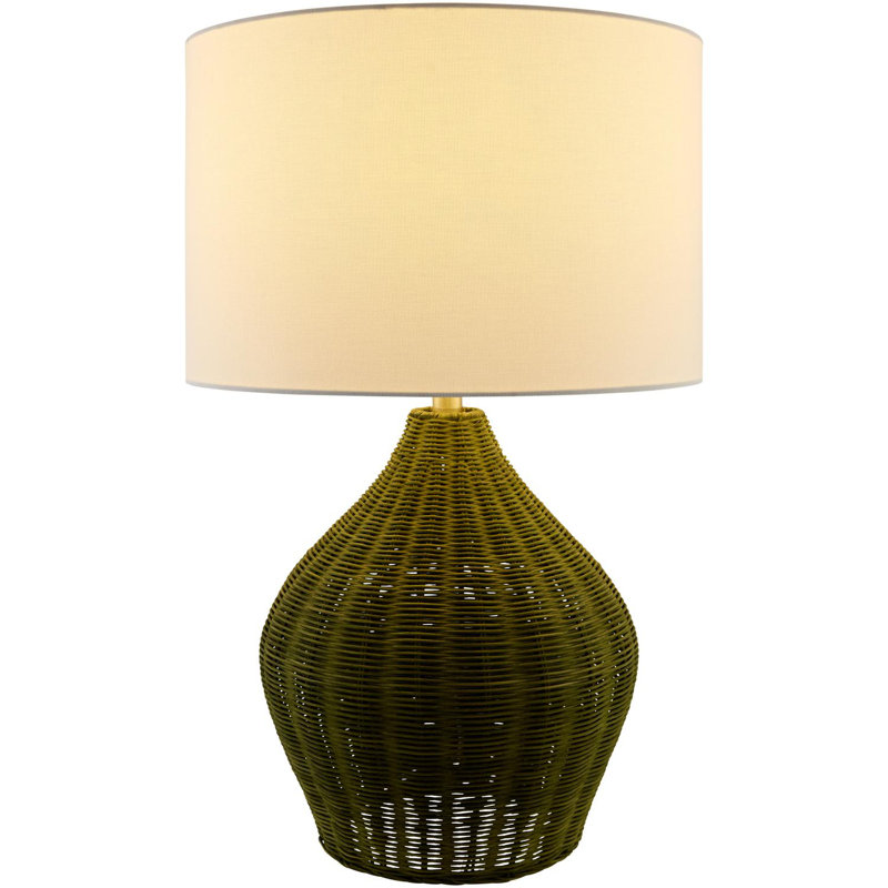 Lampe de table Bernth, Vert, Blanc