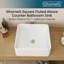 15 vasque carrée en céramique blanche 11 11/16 po, lavabo de salle de bain à comptoir cannelé, lavabo de meuble-lavabo moderne au-dessus du comptoir