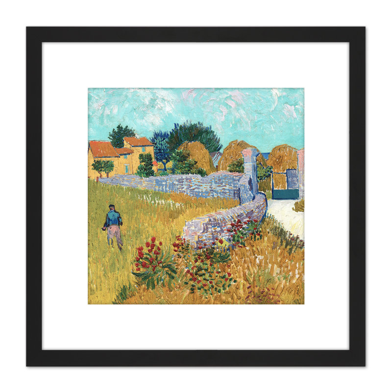 Van Gogh Farmhouse Provence 1888 by Vincent Van Gogh - Single Picture Frame Painting