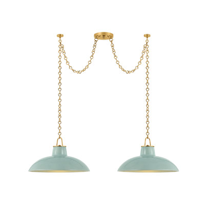 Pottersville 18" 2-Light Ceramic Linear Chandelier