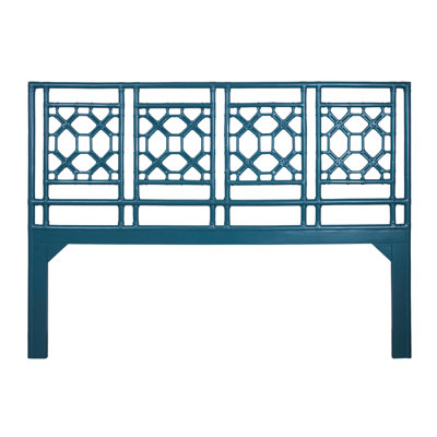Lattice Back Open-Frame Rattan Headboard