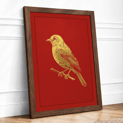Gilded Songbird Art Deco - Framed Print