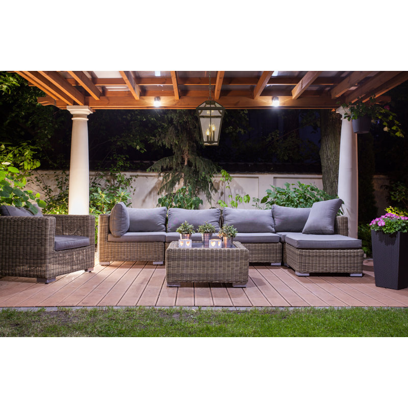 Lanterne suspendue d'extérieur 3 lumières Swerve, Noir, Verre biseauté transparent, H 21,5 po x l 12,25 po x P 12,25 po