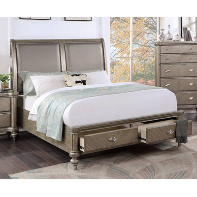 Kalianna Upholstered Sleigh Storage Bed