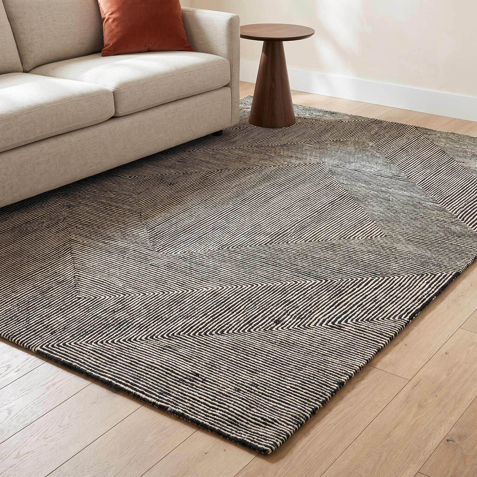 Peeta Hand-Tufted Geometric Rug, Rectangle 8' x 10'