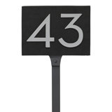 Floating Modern 6" Number Horizontal Address Plaque (2 Characters)
