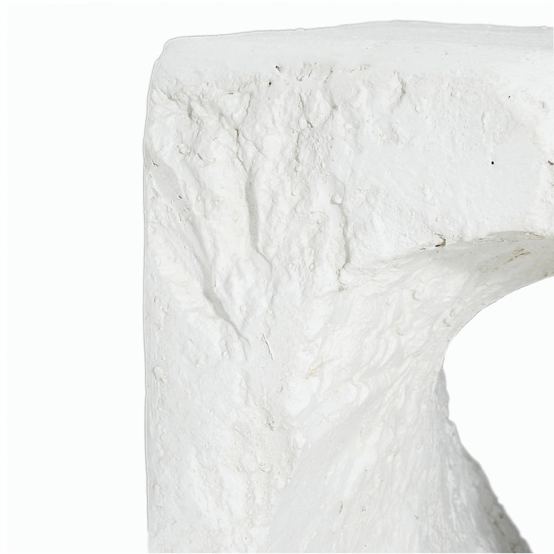 Lyra Outdoor Patio Karst Cave Inspired MGO Side Table, White