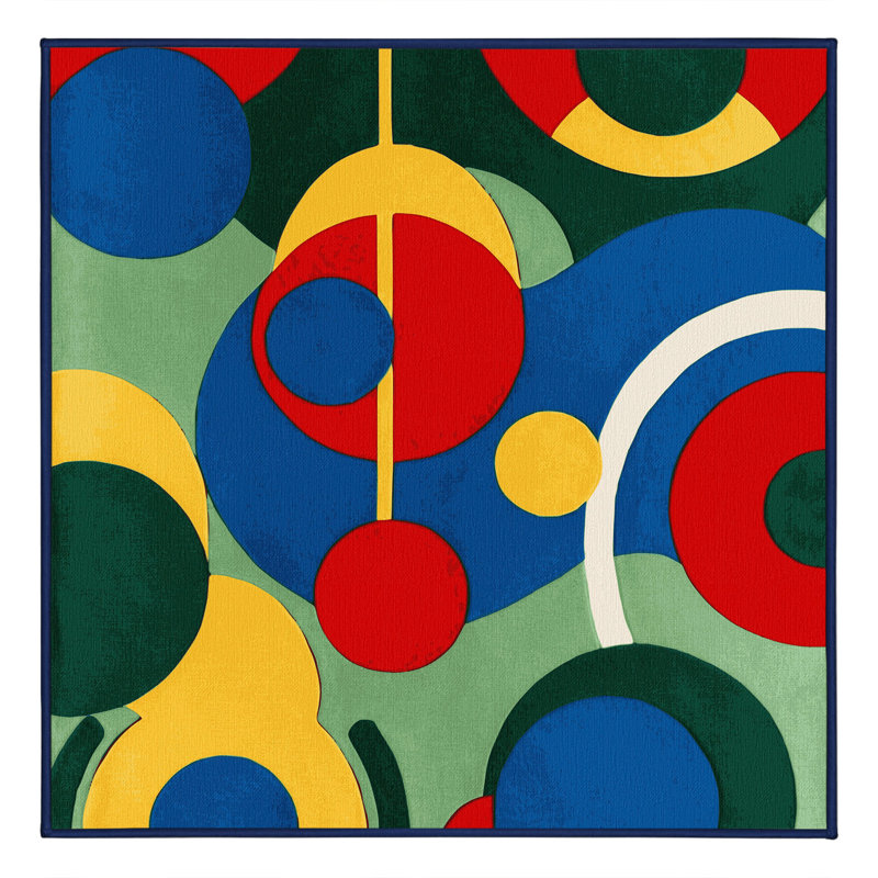 Zesty Rhythm Rug, Square 6'