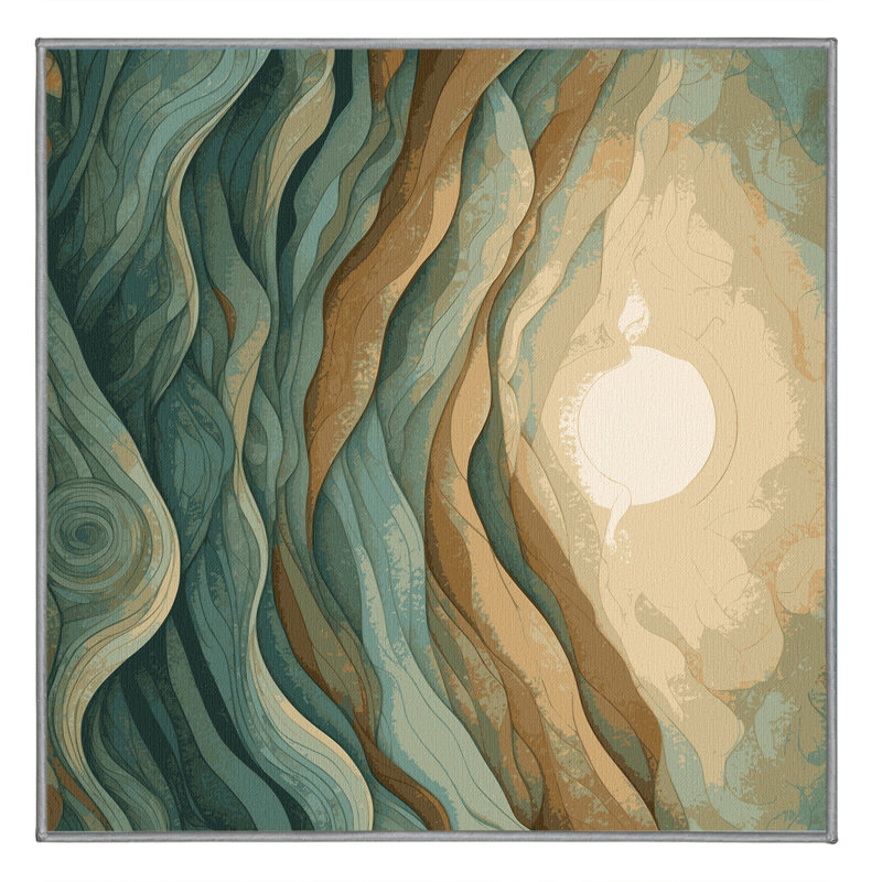 Nebula Glow Rug, Square 5'