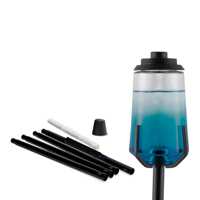 69 Inch Blue Industrial Glass TIKI Torch