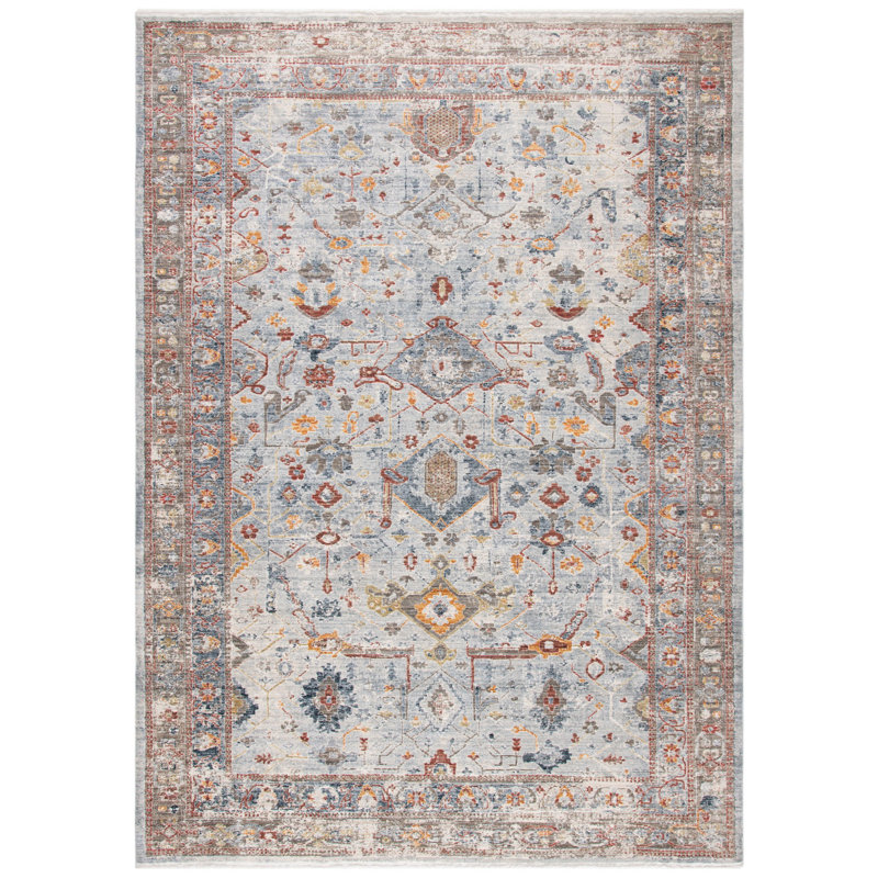 Tapis oriental gris clair / brun, Rectangle 5 pi 1 po x 7 pi 6 po