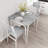 Backrest Dining Table and Chairs Set - Kitchen Dining Room Table, 2 Dining Chairs, Modern Kitchen Table, Durable MDF Material, Space-Saving Design