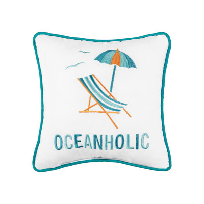Oceanholic Embroidered Throw Pillow