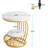 Modern Round End Table With 2-Tier Storage