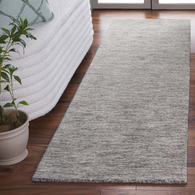 Froelich Handloomed Wool Cotton Rug in Gray