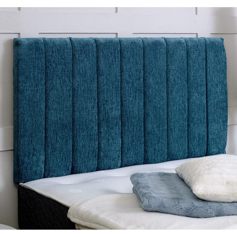 Cartha Upholstered Velvet Headboard, Double (4'6), Teal