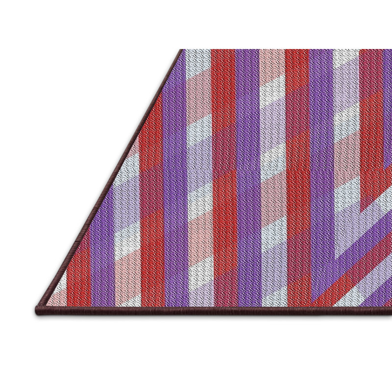 Tapis géométrique violet / mauve, Rectangle 5 pi x 7 pi