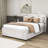 Aquilina Full Size Linen Upholstered Platform Bed with Twin Size Trundle and 2 Big Drawers-352536347