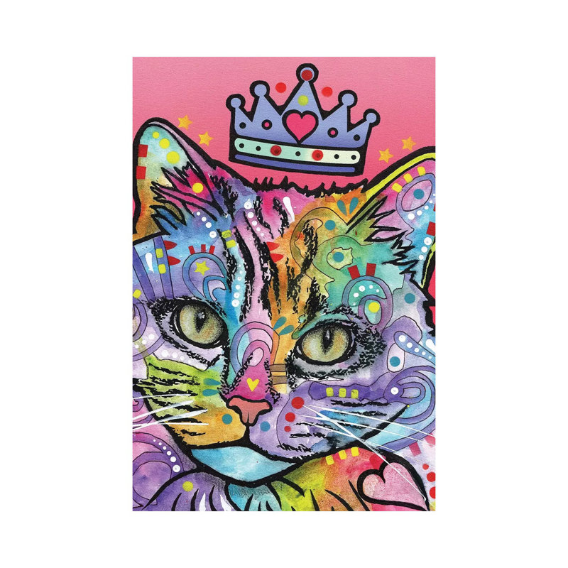 Love Cat by Dean Russo - Wrapped Canvas Print, 20.32 cm H x 30.48 cm W