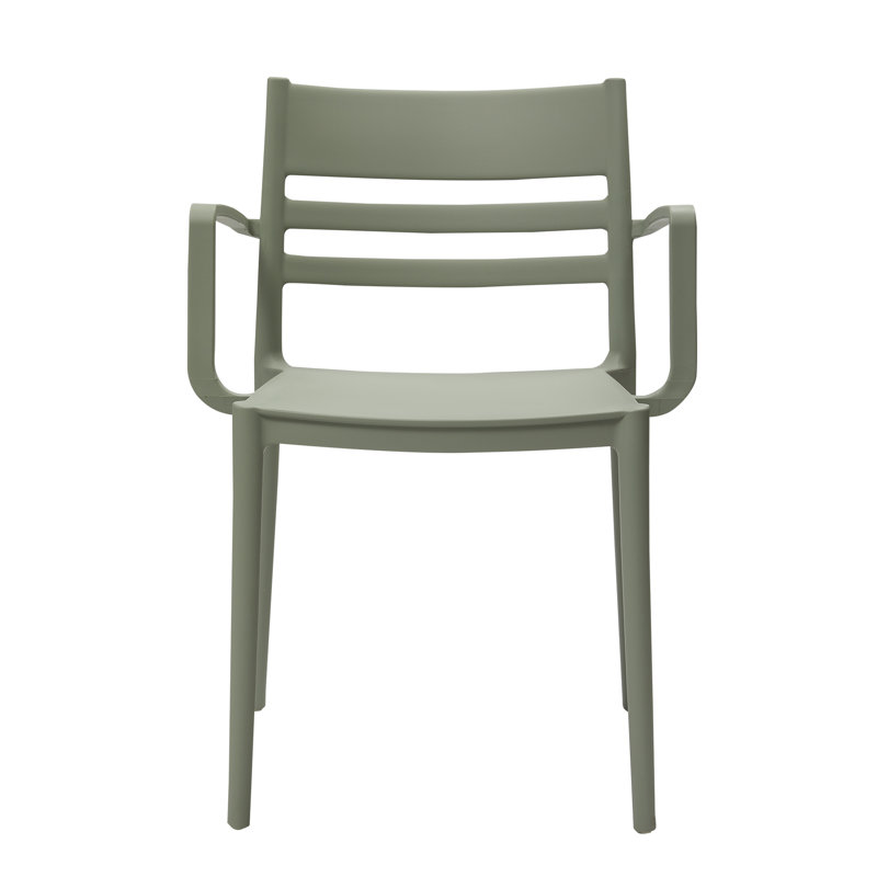 Fauteuil à dossier à lattes Dumisani, Gris
