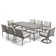 Mariene 8 - Person Metal Patio Dining Set with Rectangular Table , Cushions Included