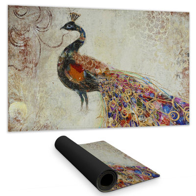 Majestic peacock - 14.00"x24.25" Desk mat