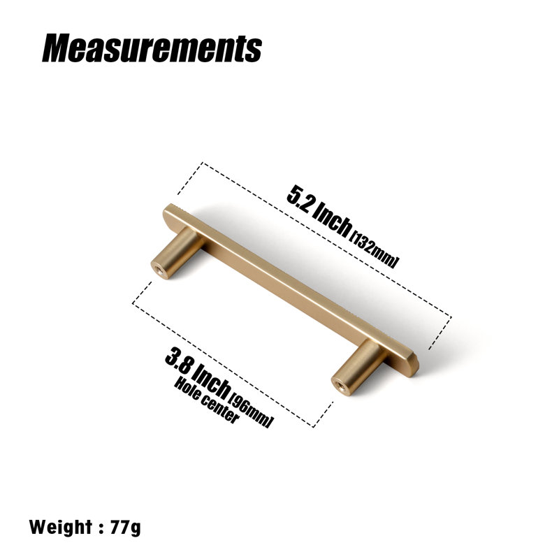 Novelty Irregular Bar Pull Handle Multipack, 3 3/4", Champagne Bronze