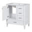 Ensemble de meuble-lavabo moderne avec ensemble lavabo 30 po, meuble-lavabo moderne avec porte à fermeture douce et 3 tiroirs, structure en bois massif (blanc)-121294457